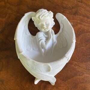 Little Cherub Plaster Wall Hanging Vintage Angel Figurine